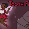 歯を抱える歯の妖精、トゥースフェアリー